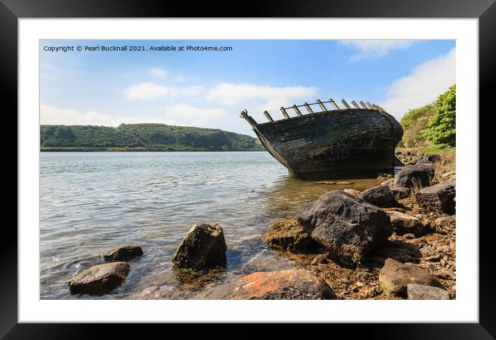 Traeth Dulas Shipwreck Anglesey Wales Framed Mounted Print by Pearl Bucknall