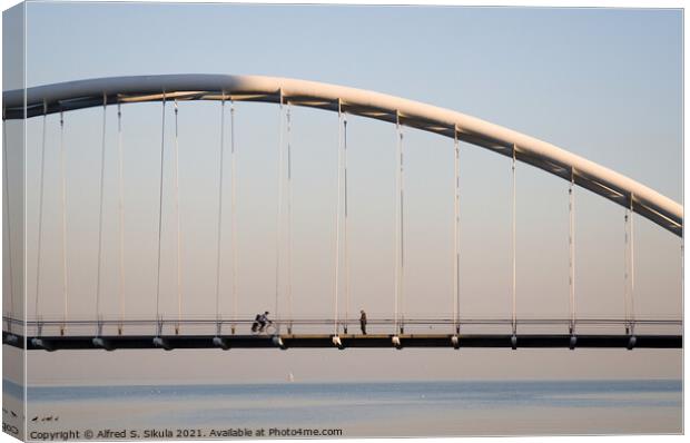 Humber Bay Arch bridge Canvas Print by Alfred S. Sikula