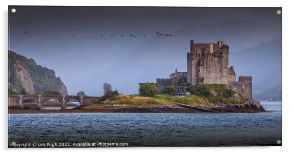 Eilean Donan Castle Acrylic by Len Pugh