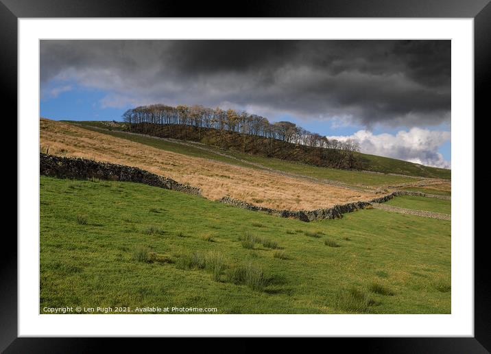 Storm Clouds in Wensleydale, Yorkshire Dales Framed Mounted Print by Len Pugh
