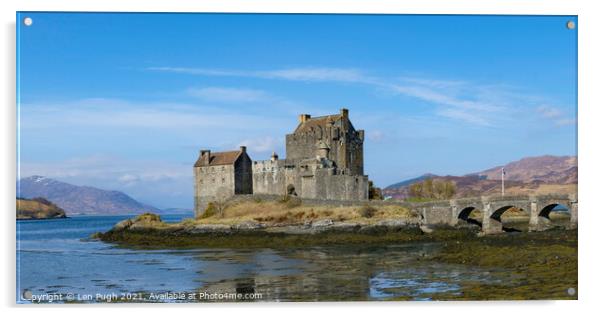 Eilean Donan Castle Acrylic by Len Pugh