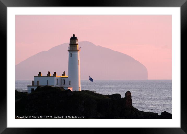 Turnberry Lighthouse & Ailsa Craig Framed Mounted Print by Alister Firth Photography
