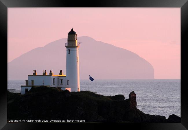 Turnberry Lighthouse & Ailsa Craig Framed Print by Alister Firth Photography