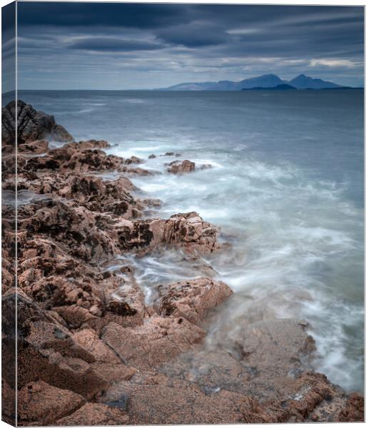 Ardnamurchan Point - Looking towards the Isle of M Canvas Print by John Frid