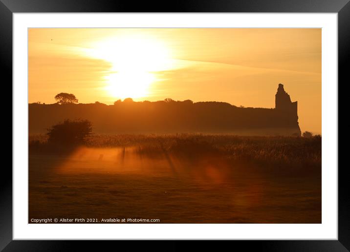 Greenan Castle mist Framed Mounted Print by Alister Firth Photography