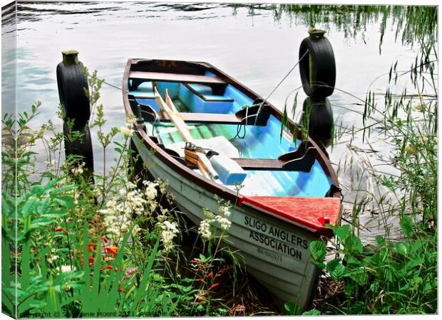 Boat and flowers Canvas Print by Stephanie Moore