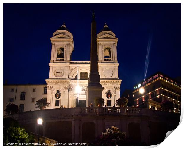Blue Hour at the Spanish Steps. Print by Robert Murray