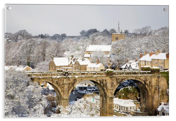 Viaduct and Church at Knaresborough Acrylic by Mark Sunderland