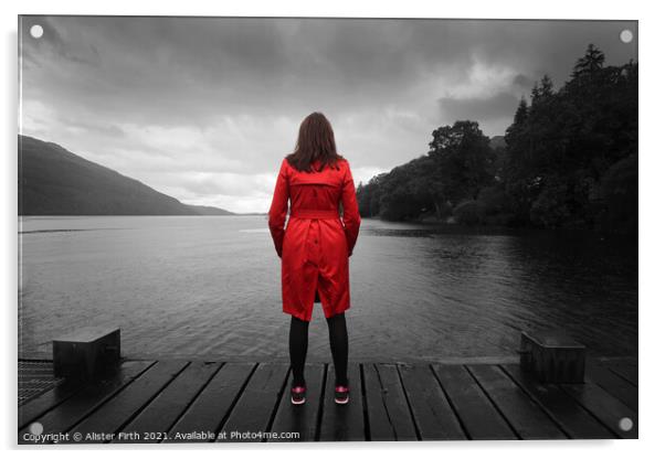 The Red Coat Acrylic by Alister Firth Photography