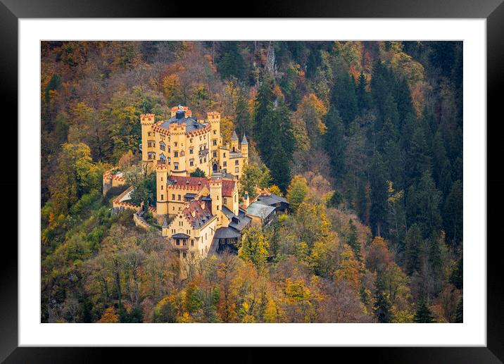 Hohenschwangau Castle in Autumn Framed Mounted Print by Arterra 