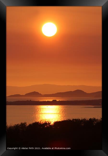 West Coast Sunset Framed Print by Alister Firth Photography