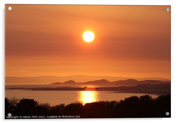 West Coast Sunset Acrylic by Alister Firth Photography
