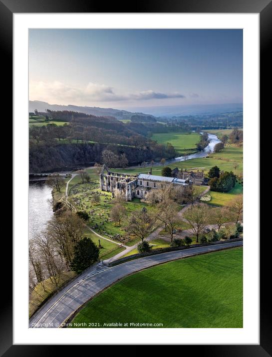 Early morning light at Bolton Abbey, Yorkshire. Framed Mounted Print by Chris North
