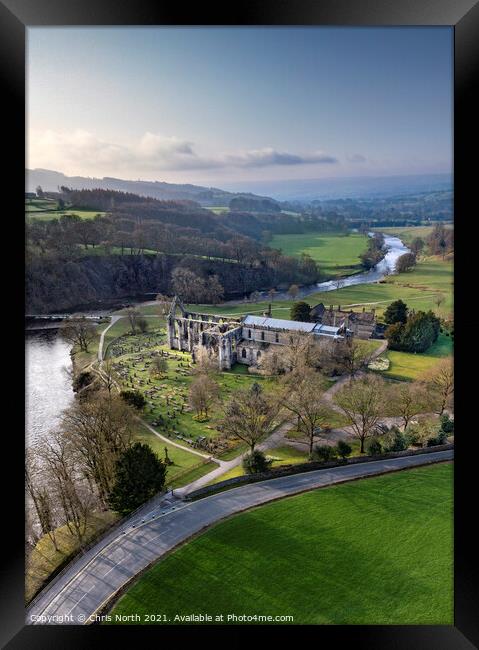 Early morning light at Bolton Abbey, Yorkshire. Framed Print by Chris North