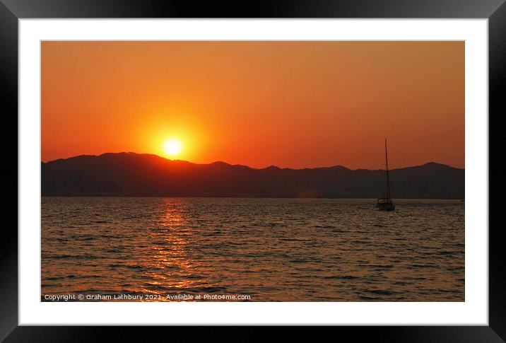 Sunset over Marmaris, Turkey Framed Mounted Print by Graham Lathbury