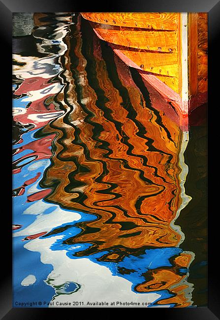 Wooden Reflections III Framed Print by Paul Causie