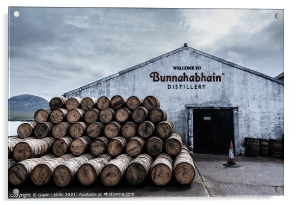 Bunnahabhain, Isle of Islay Acrylic by Gavin Liddle
