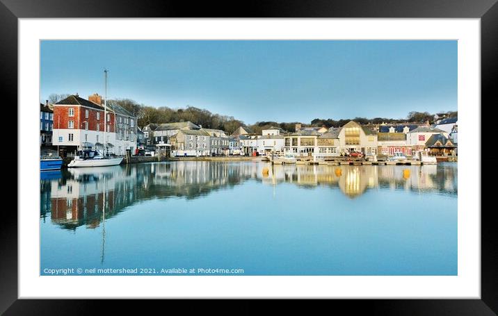 Padstow Blues. Framed Mounted Print by Neil Mottershead