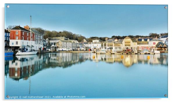 Padstow Blues. Acrylic by Neil Mottershead