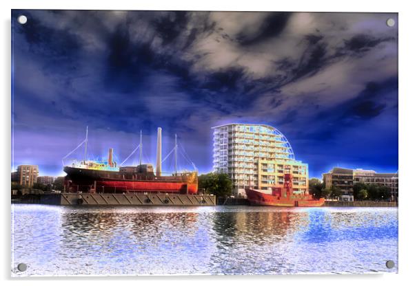 Royal Victoria Docks Acrylic by Alessandro Ricardo Uva