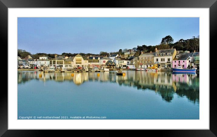 Reflections Of Padstow. Framed Mounted Print by Neil Mottershead