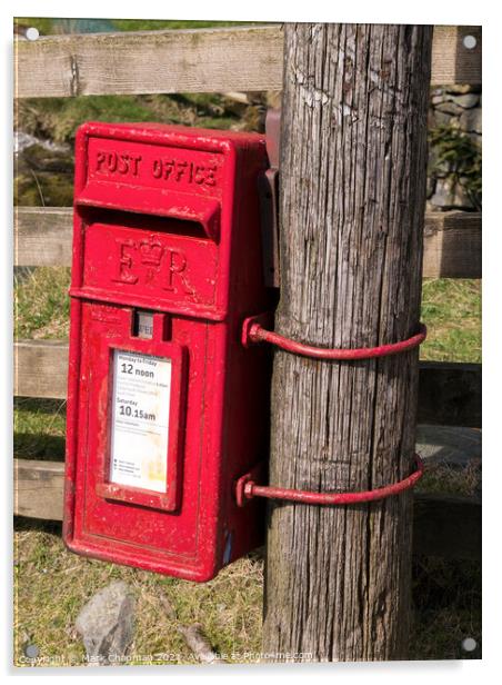 Old red English post box Acrylic by Photimageon UK
