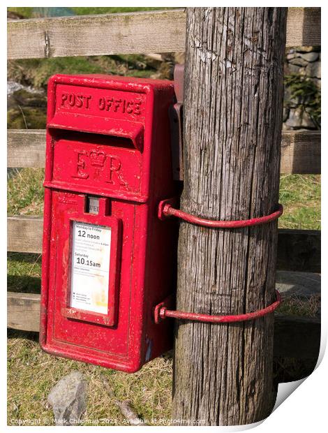 Old red English post box Print by Photimageon UK