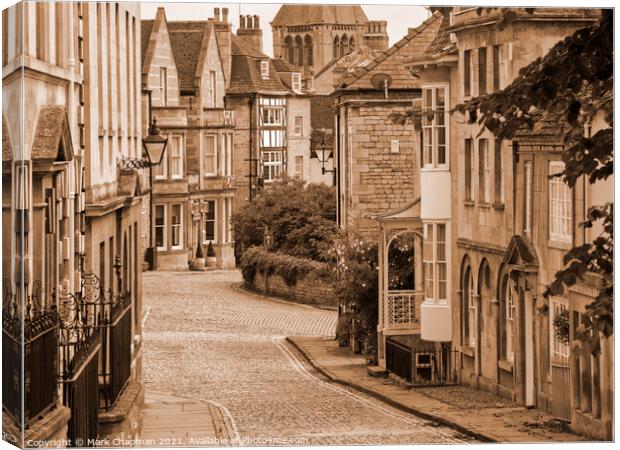 Cobbled street, Barn Hill, Stamford, Lincs Canvas Print by Photimageon UK