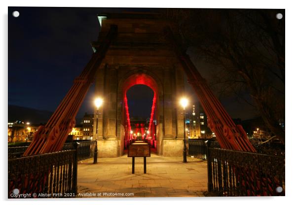 Portland Street Bridge Glasgow Acrylic by Alister Firth Photography