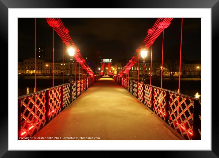Portland Street Bridge Glasgow Framed Mounted Print by Alister Firth Photography
