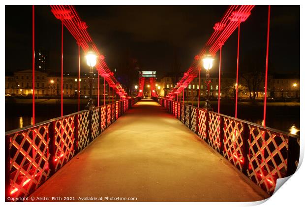 Portland Street Bridge Glasgow Print by Alister Firth Photography