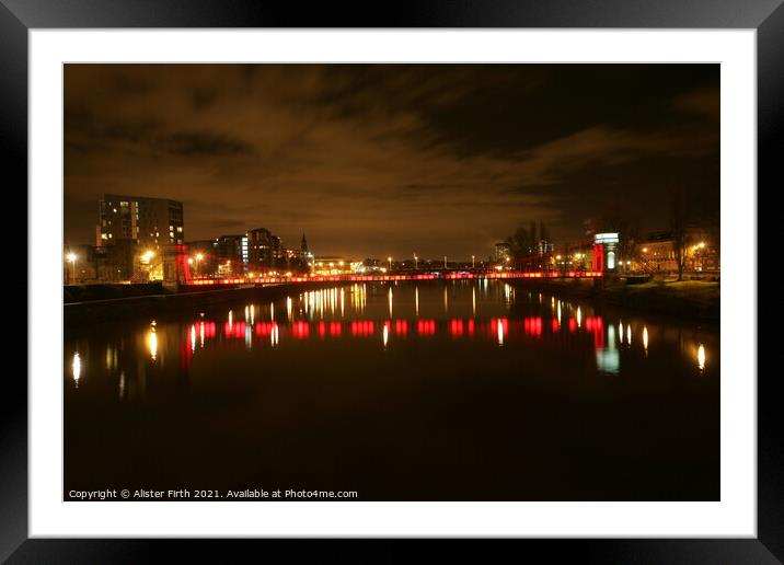 Portland Street Bridge Glasgow Framed Mounted Print by Alister Firth Photography