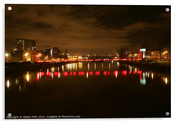 Portland Street Bridge Glasgow Acrylic by Alister Firth Photography