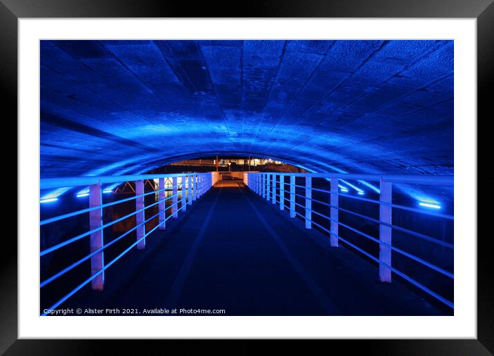Blue walkway Framed Mounted Print by Alister Firth Photography