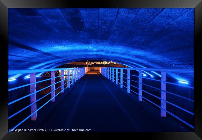 Blue walkway Framed Print by Alister Firth Photography