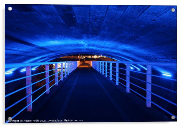 Blue walkway Acrylic by Alister Firth Photography