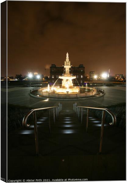 Doulton Fountain  Canvas Print by Alister Firth Photography