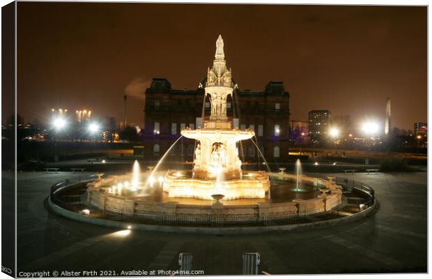 Doulton Fountain Canvas Print by Alister Firth Photography