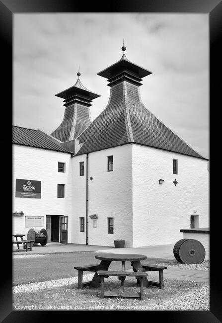 Welcome to Ardbeg Distillery, Islay, Scotland Framed Print by Kasia Design