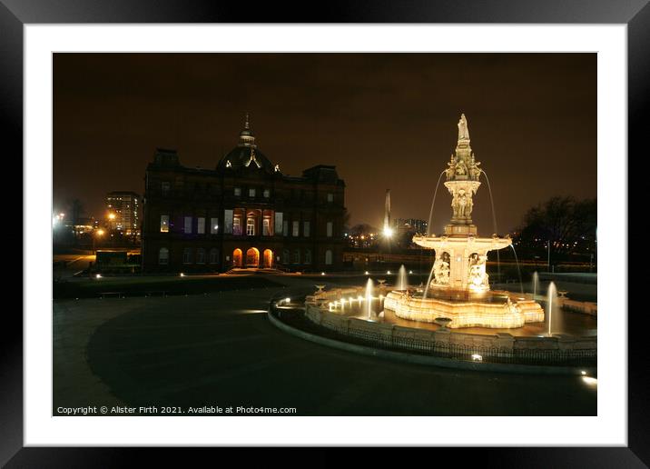 Doulton Fountain & Peoples Palace Framed Mounted Print by Alister Firth Photography