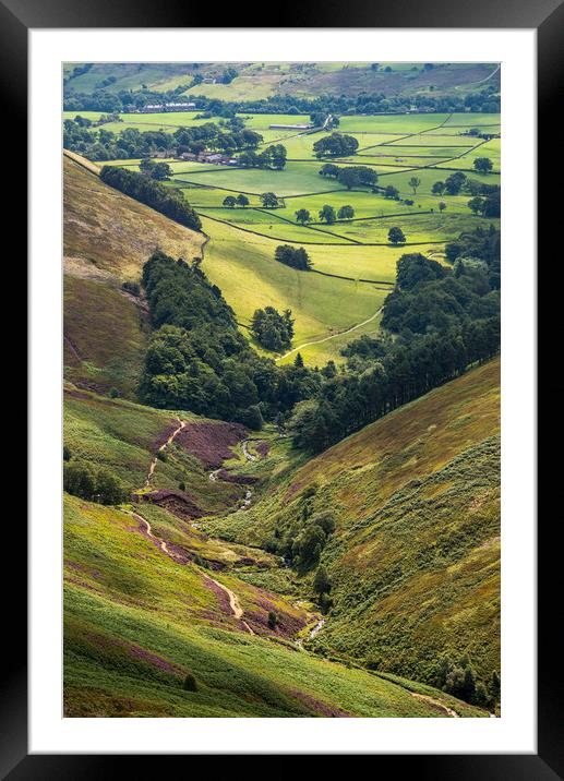 Grinsbrook Clough, Edale, Peak District Framed Mounted Print by Andrew Kearton