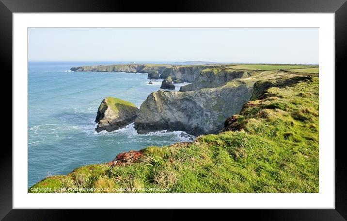 On The Edge, Bedruthan Steps, Cornwall. Framed Mounted Print by Neil Mottershead