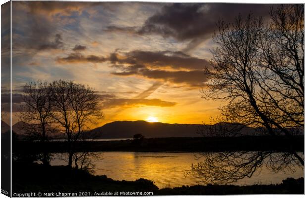 Orange sunset, Broadford Bay, Skye Canvas Print by Photimageon UK