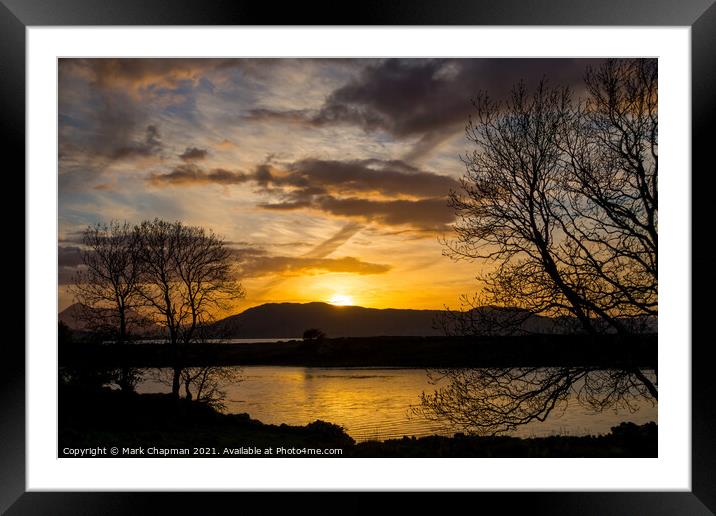 Orange sunset, Broadford Bay, Skye Framed Mounted Print by Photimageon UK