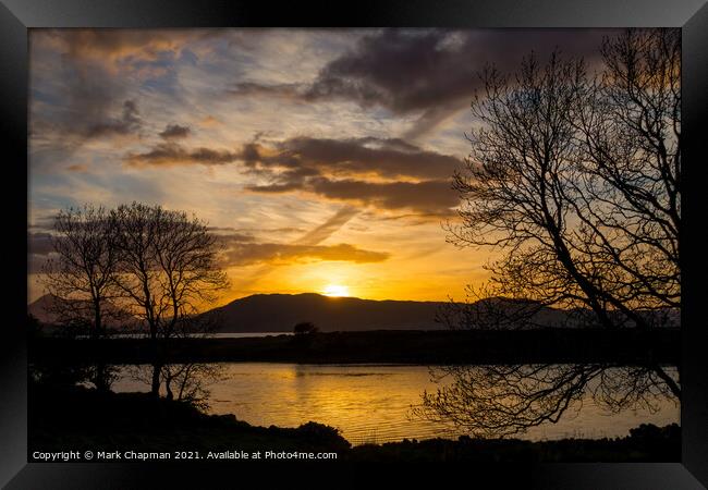 Orange sunset, Broadford Bay, Skye Framed Print by Photimageon UK