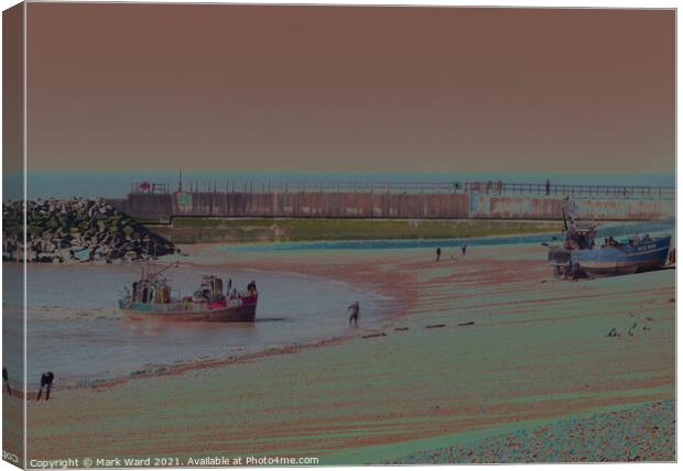 A Day in Hastings Canvas Print by Mark Ward