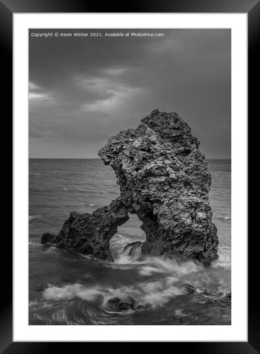 Stormy Shot rock Framed Mounted Print by Kevin Winter