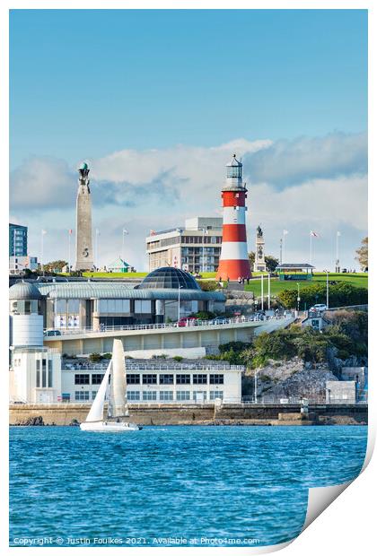 Plymouth Hoe, Plymouth, Devon Print by Justin Foulkes