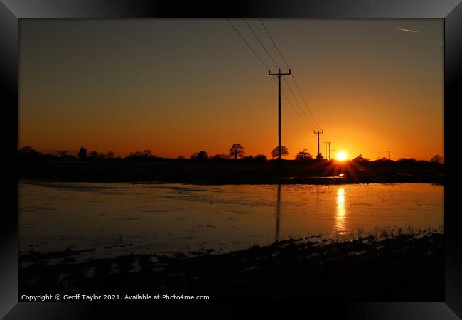 Winter sunset  Framed Print by Geoff Taylor