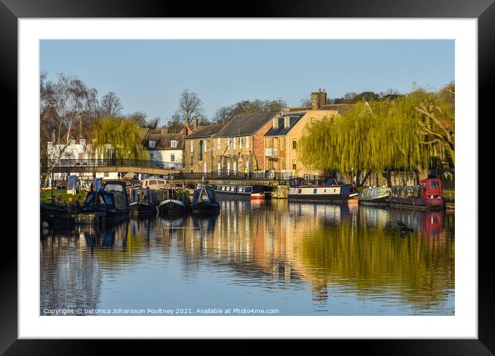Ely riverside   Framed Mounted Print by Veronica in the Fens